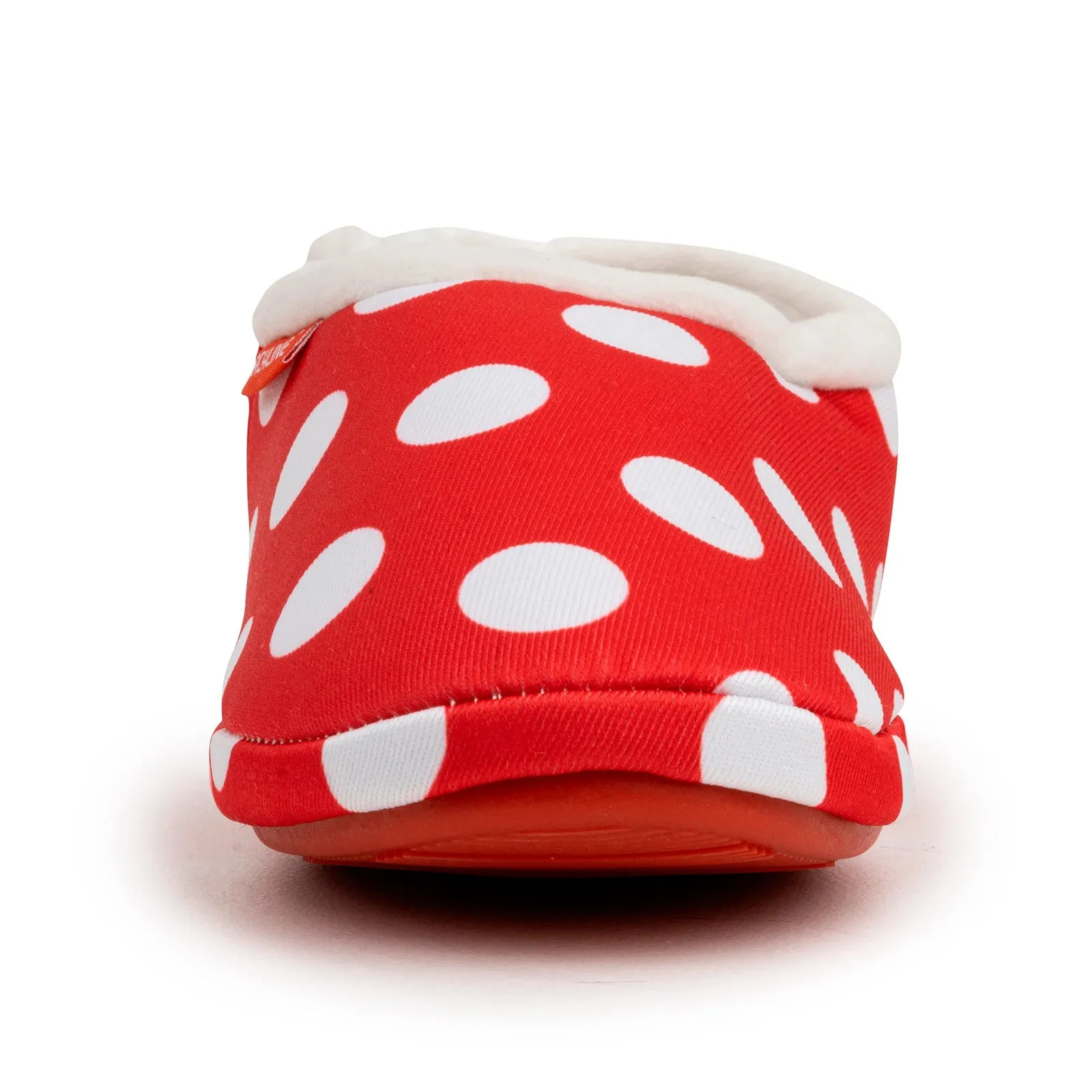 ARCHLINE Orthotic Slippers CLOSED Back Scuffs Moccasins Pain Relief - Red Polka Dots - EUR 35 (Womens 4 US)