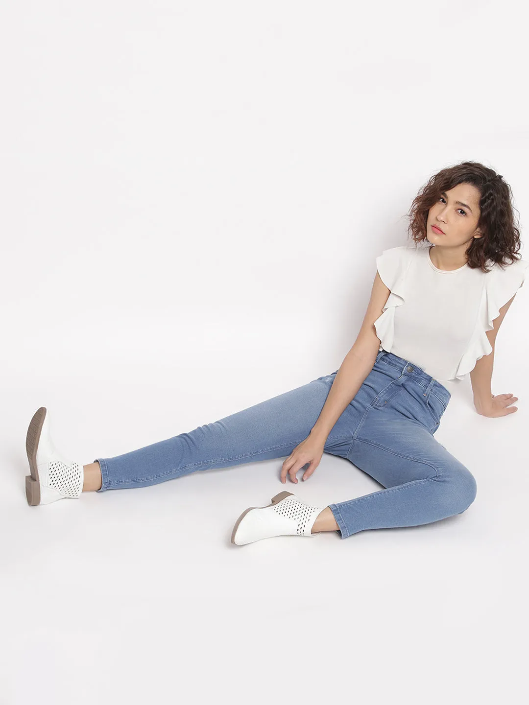 Blue High Slim Fit Jeans