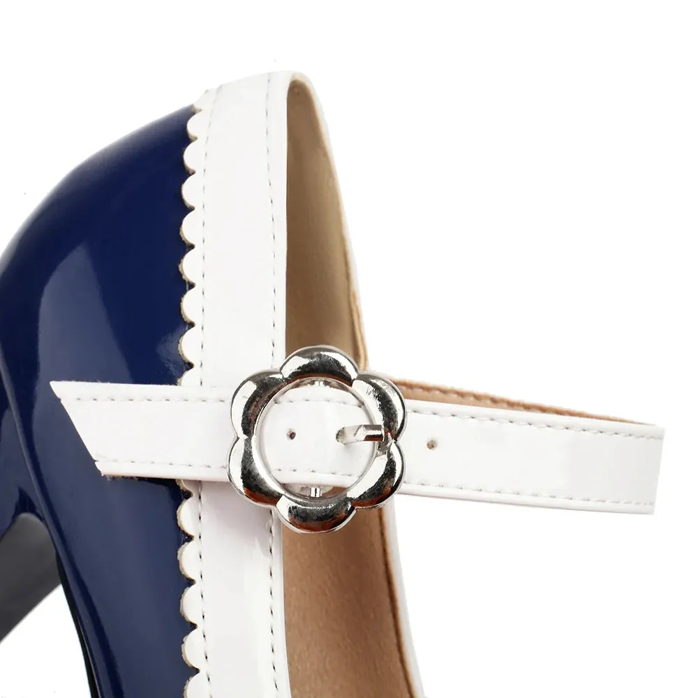 Bow Mary Jane Platform Heels | Ankle Strap