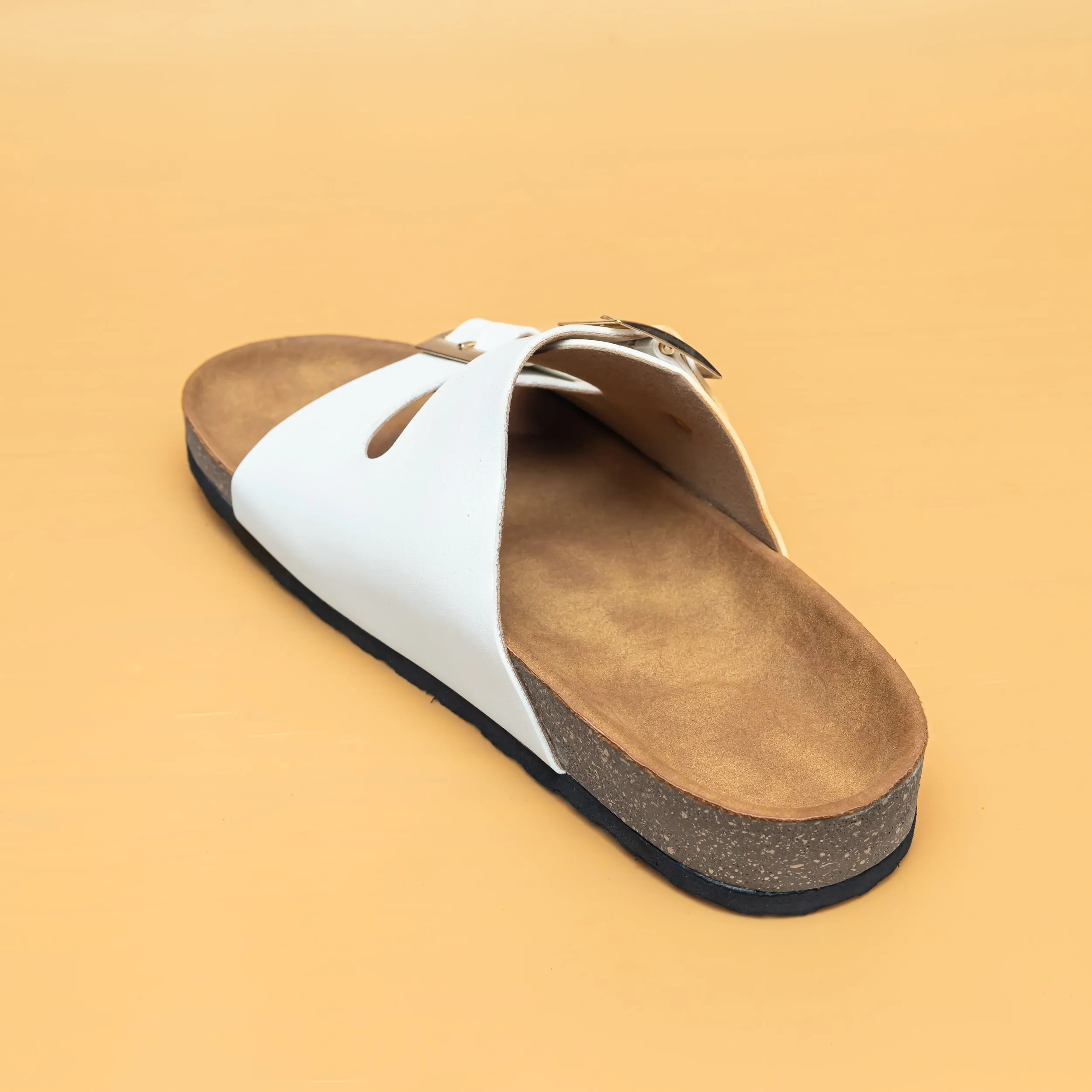 Buckle Strap Sliders - White