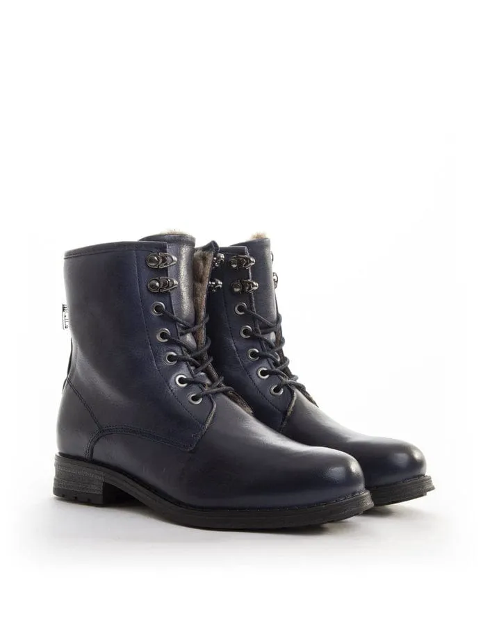 Bulle Women's Olibem Lace Up Boots- Navy