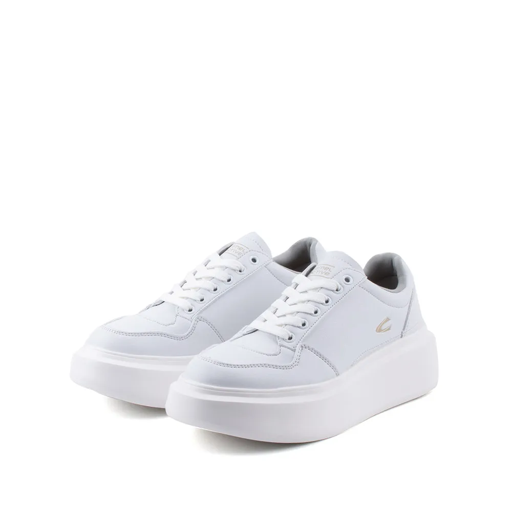 camel active Women Court-Sneakers  with slip-on comfort Panel Design Ladies Eurica -762301-YX01SV-0-WHITE
