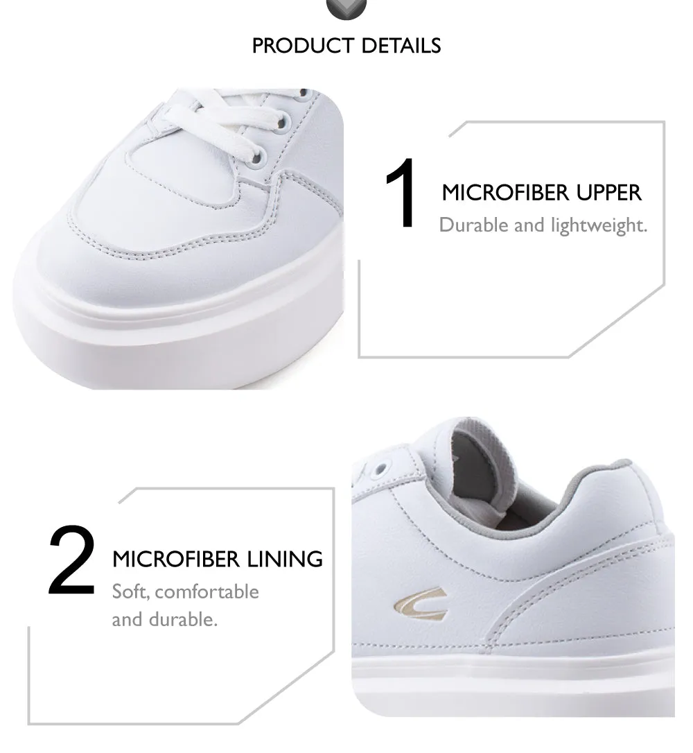 camel active Women Court-Sneakers  with slip-on comfort Panel Design Ladies Eurica -762301-YX01SV-0-WHITE