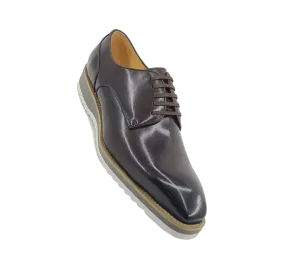 Carrucci Brown Genuine Leather Men's Lace Up Casual Shoes