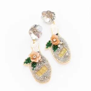 Cheers To Love Earrings, Silver
