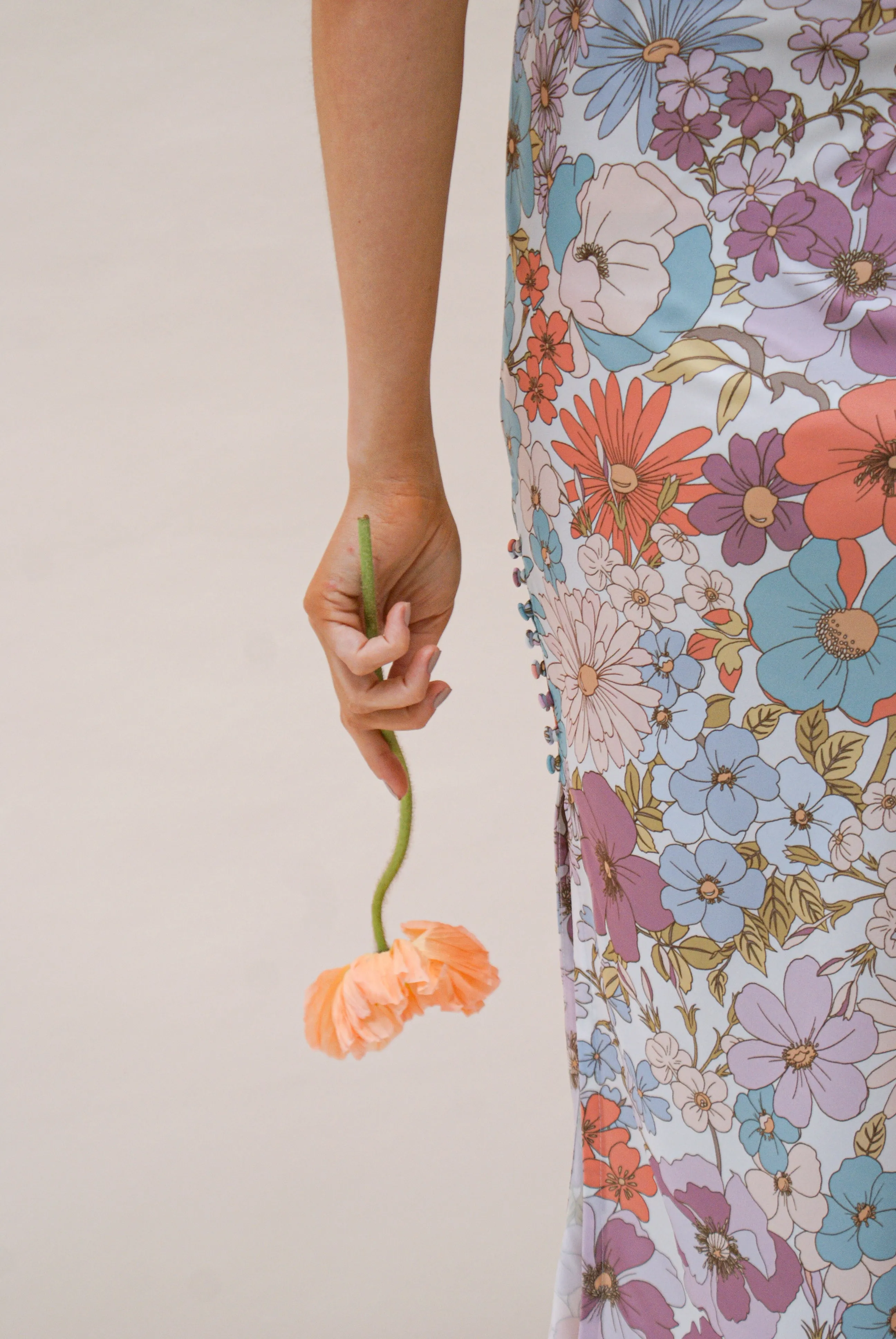 Clara V-Neck Dress in Wildflower