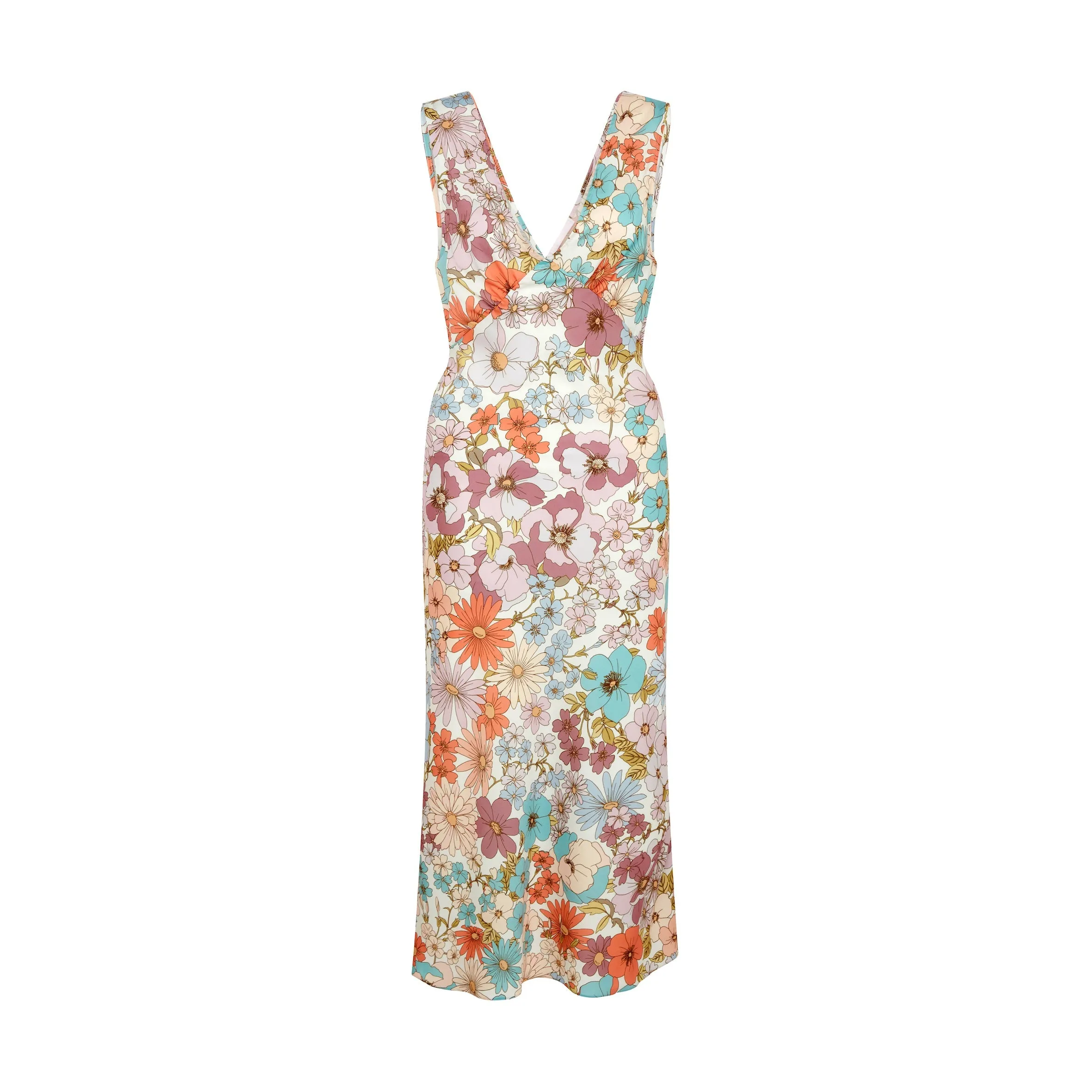 Clara V-Neck Dress in Wildflower