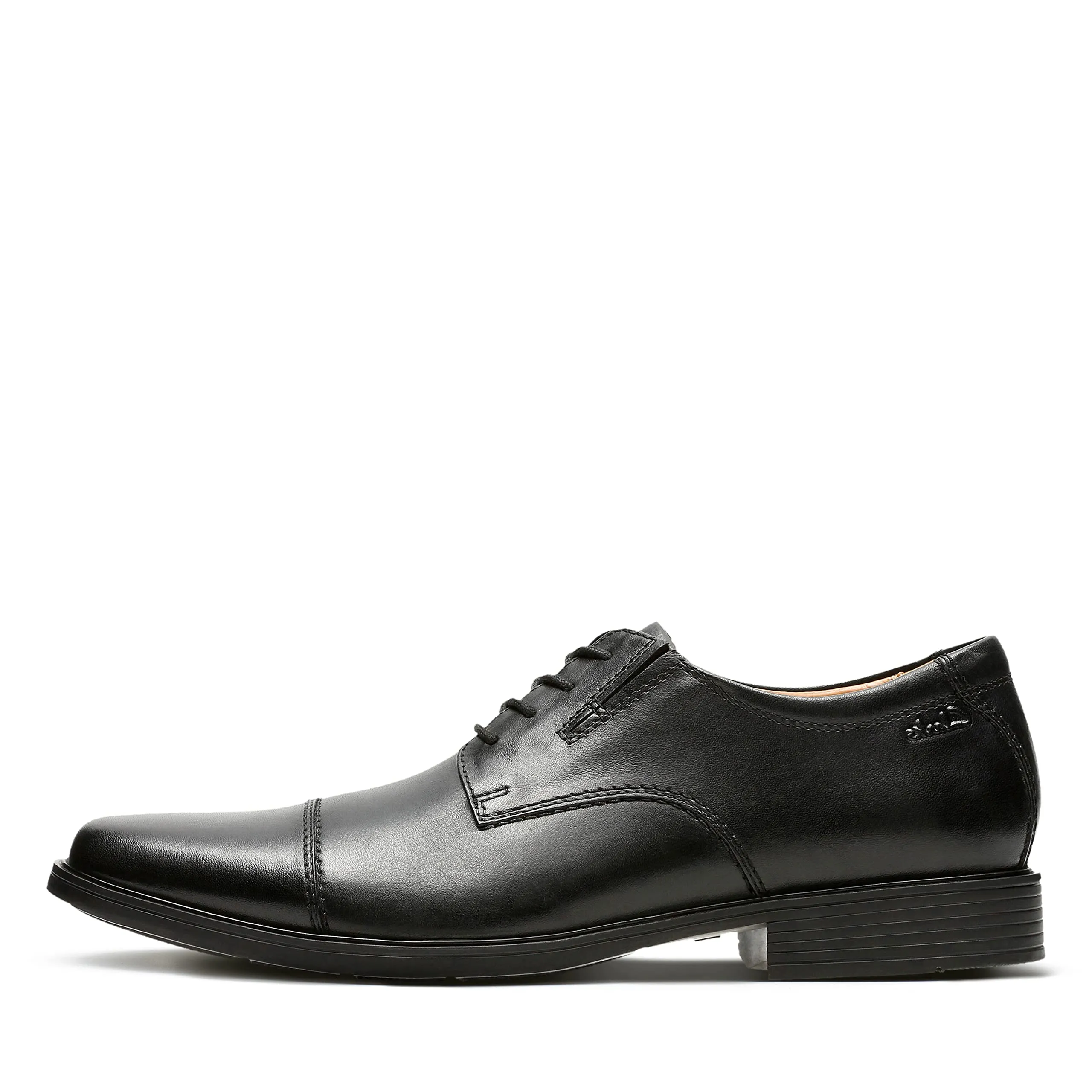 Clarks Men's Tilden Cap Oxford Shoe,Black Leather,8.5 M US