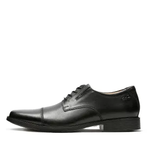 Clarks Men's Tilden Cap Oxford Shoe,Black Leather,8.5 M US