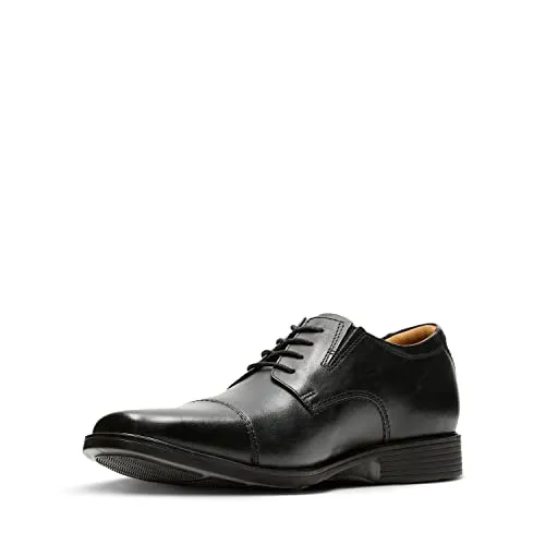 Clarks Men's Tilden Cap Oxford Shoe,Black Leather,8.5 M US