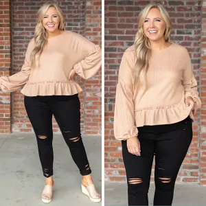 Clever Ways Top, Taupe