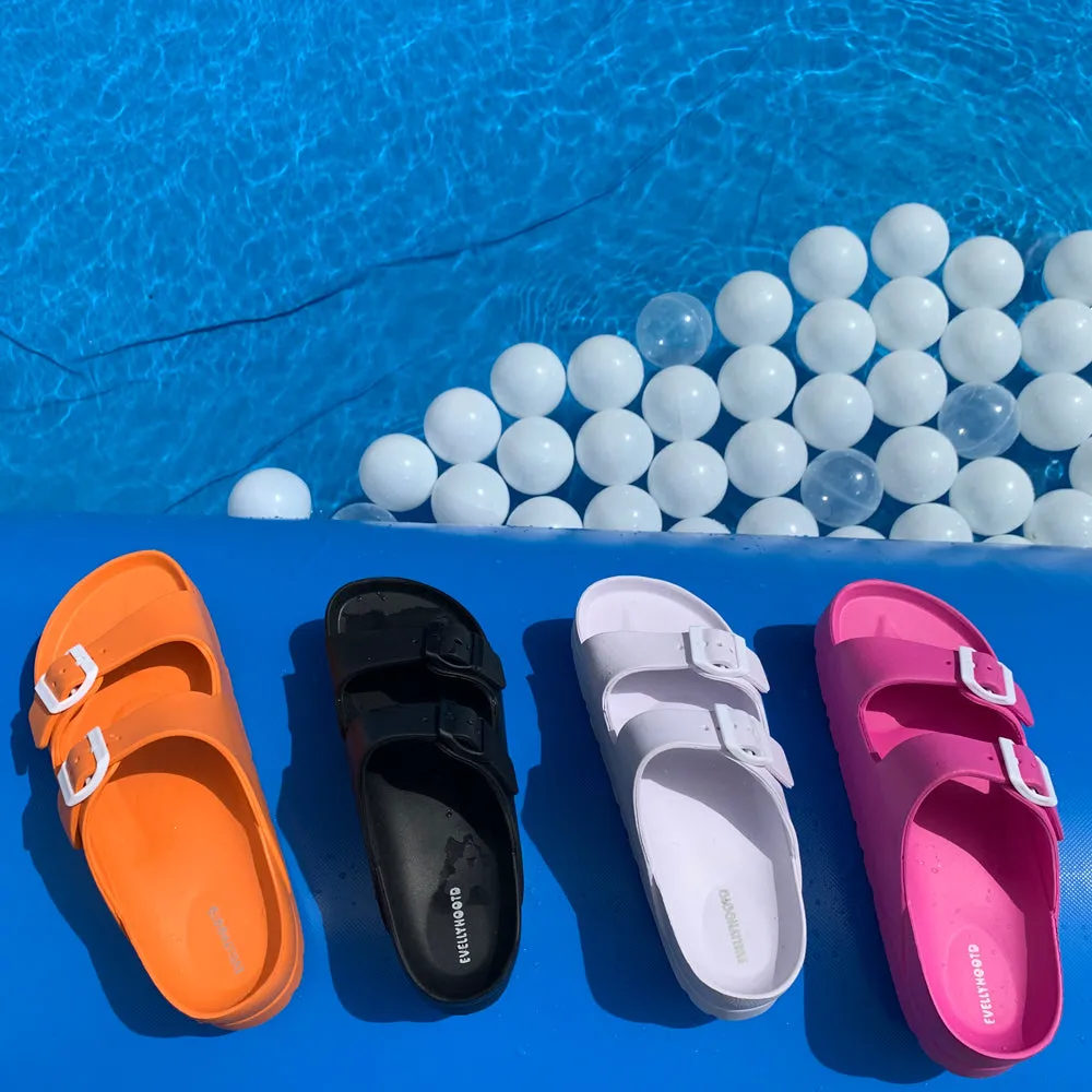 Colin Platform | EVA Double Buckle Lightweight Beach Slides