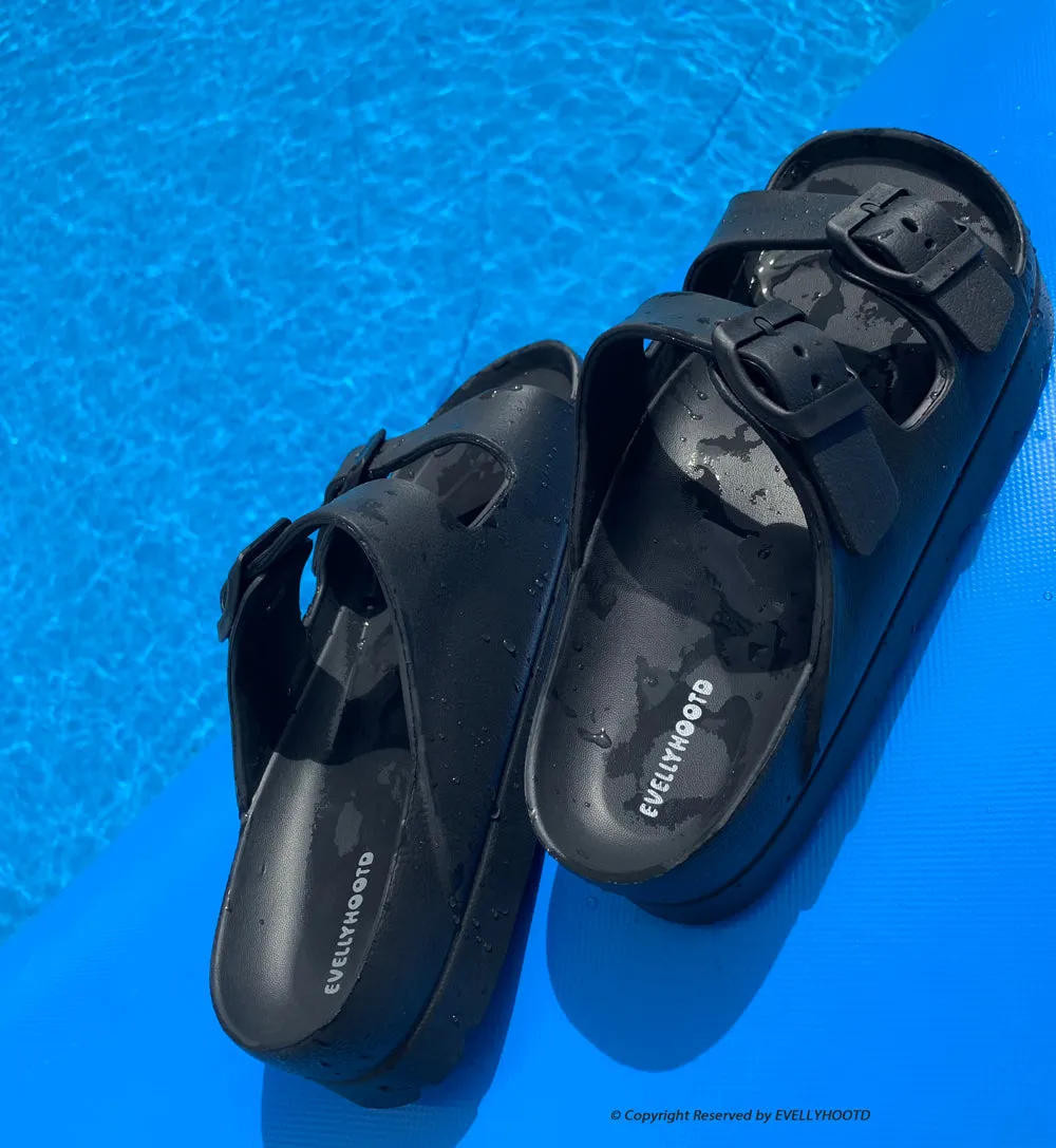 Colin Platform | EVA Double Buckle Lightweight Beach Slides