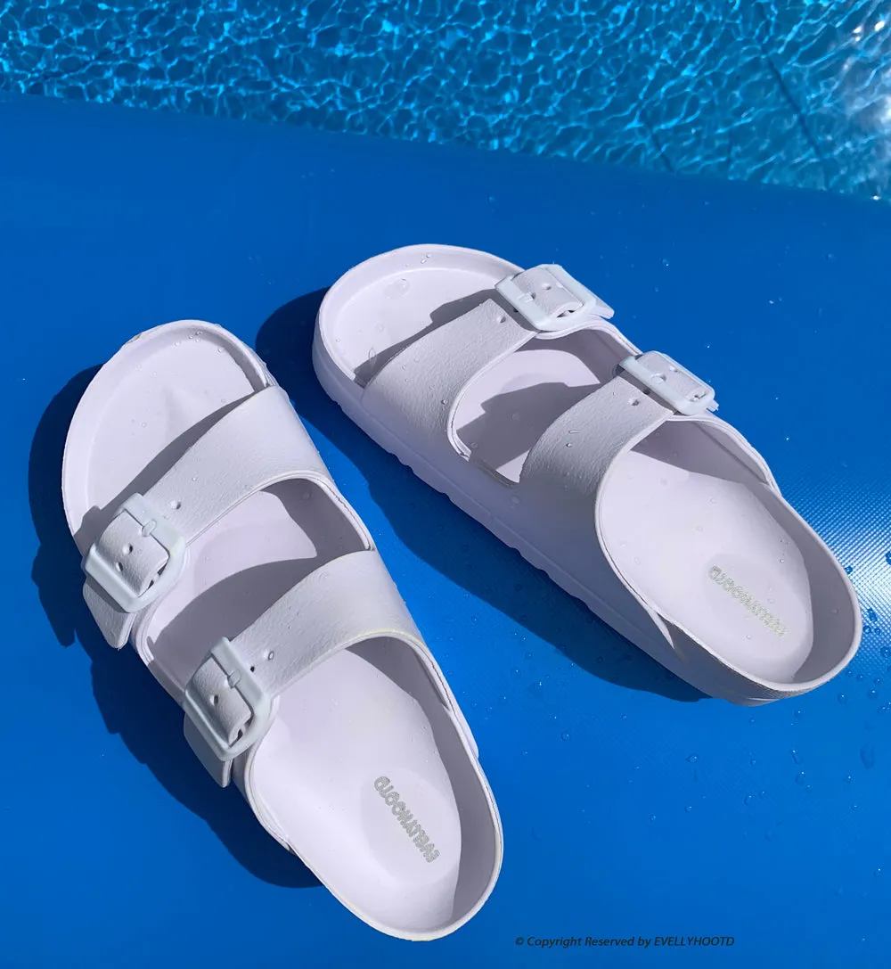 Colin Platform | EVA Double Buckle Lightweight Beach Slides