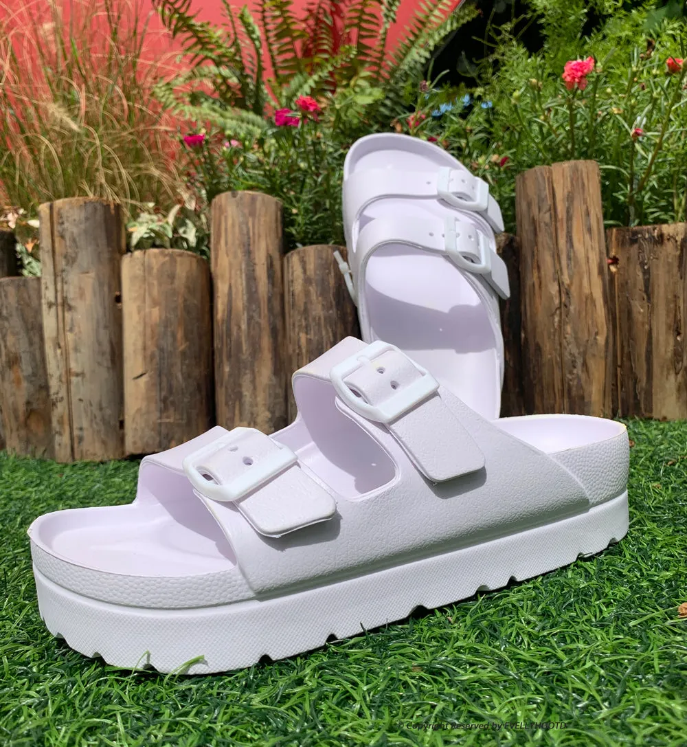 Colin Platform | EVA Double Buckle Lightweight Beach Slides