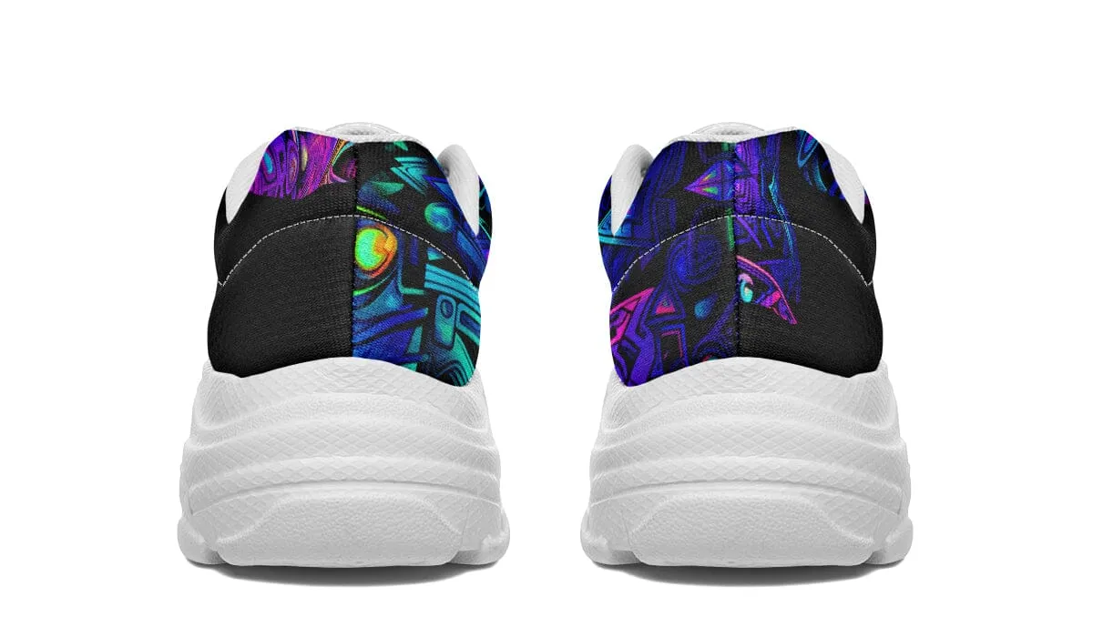 Cyber Cyan Chunky Shoes