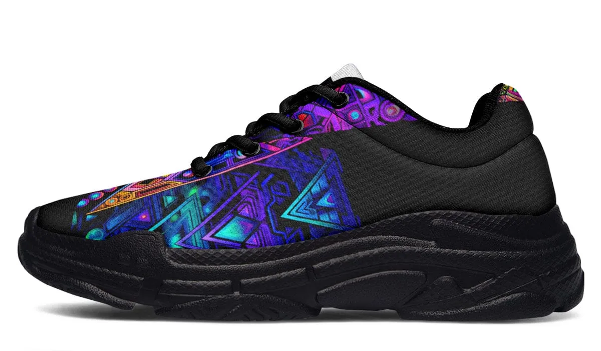 Cyber Cyan Chunky Shoes