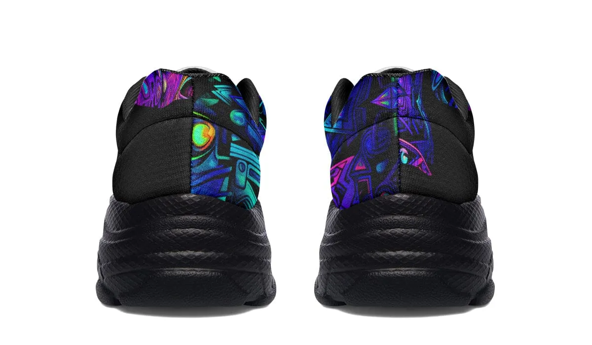 Cyber Cyan Chunky Shoes