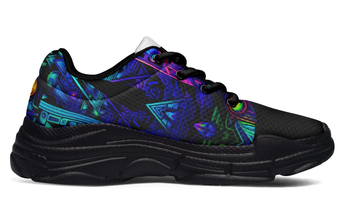 Cyber Cyan Chunky Shoes