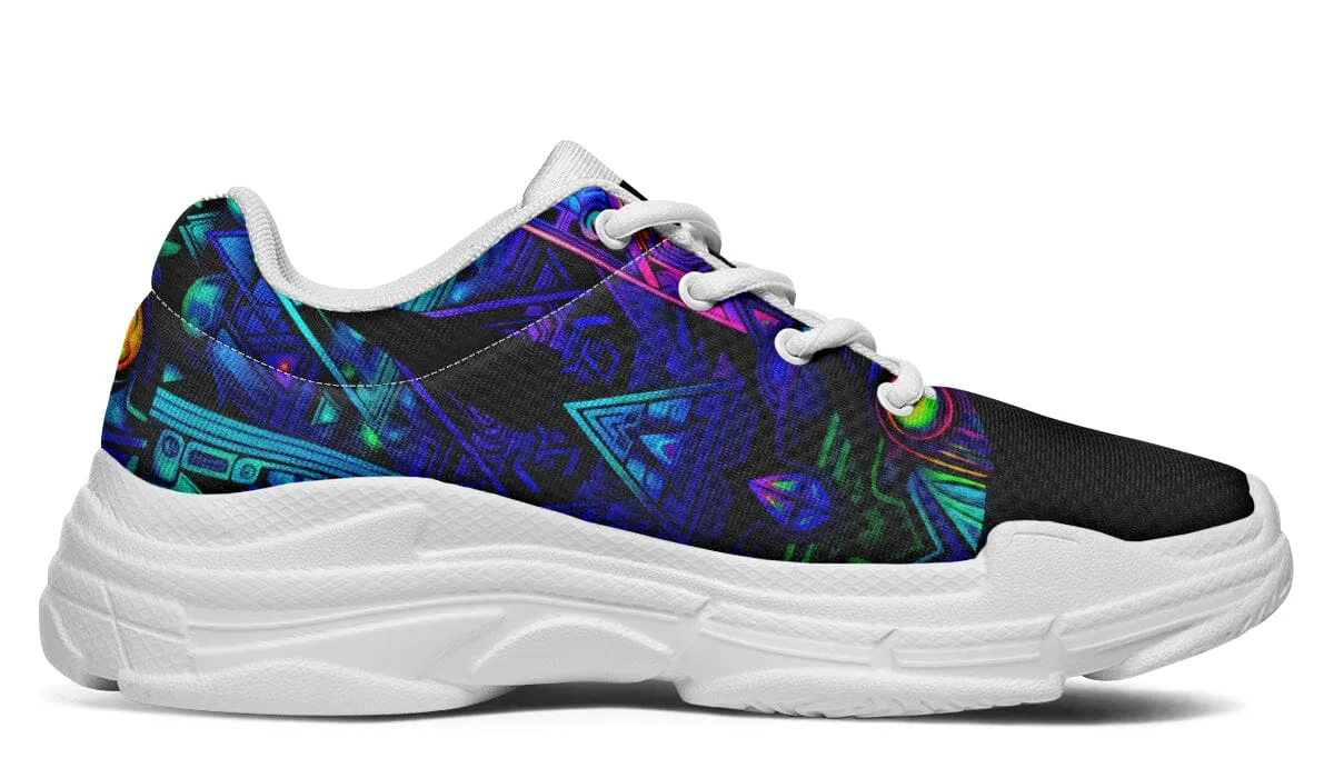 Cyber Cyan Chunky Shoes