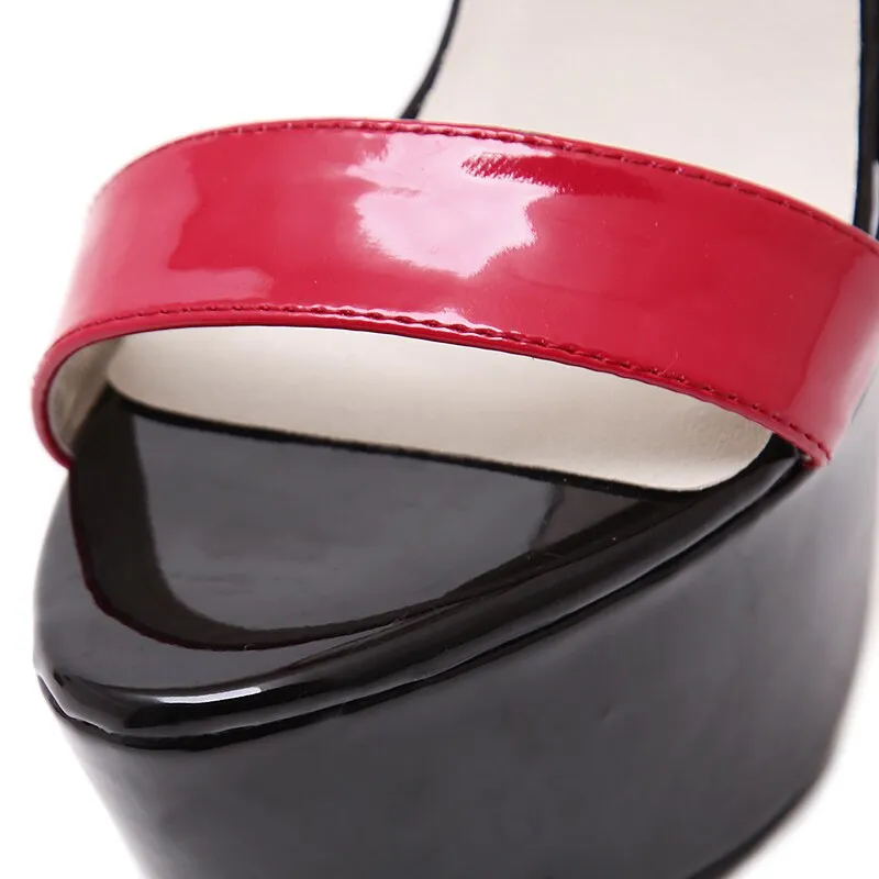 High Heels Open Toe Plus Size Sandals Women's Platform Stiletto Shoes