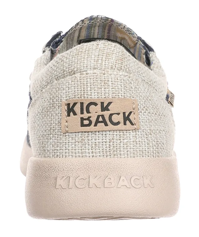 Kickback Mens Haven Ramie Linen Lace Up Shoes - Deep Navy