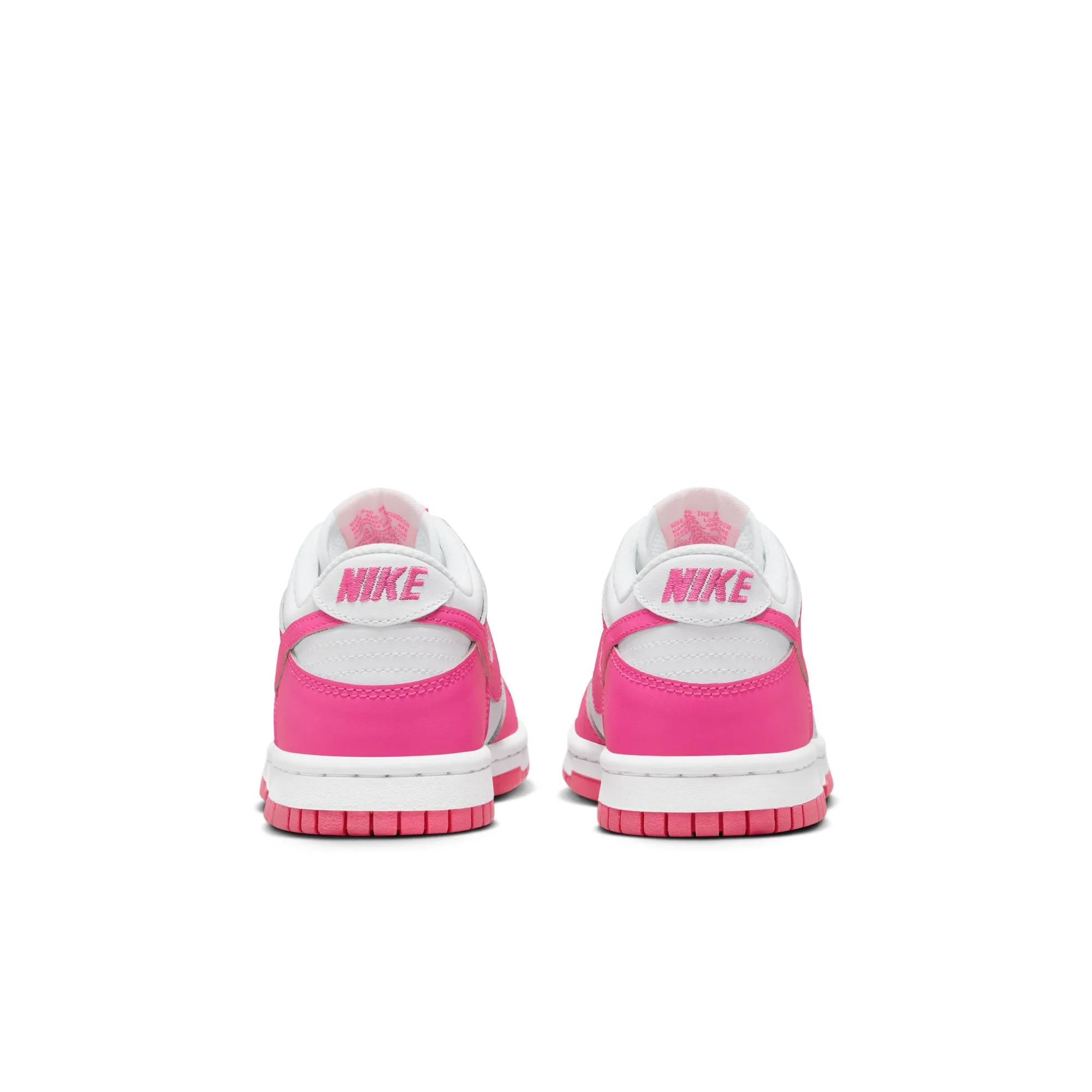 KIDS NIKE DUNK LOW GS (WHITE/LASER FUCHSIA)