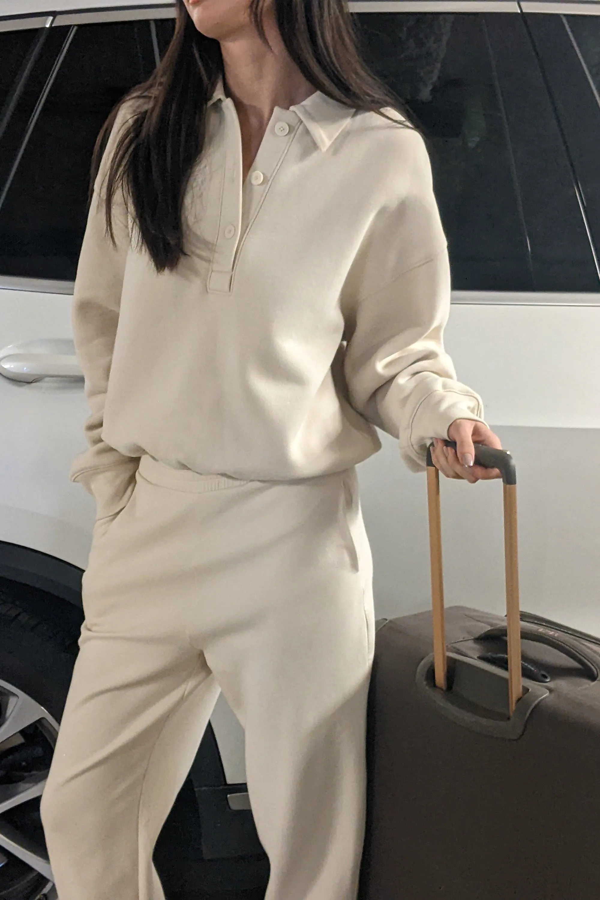 KNIT POLO TOP
