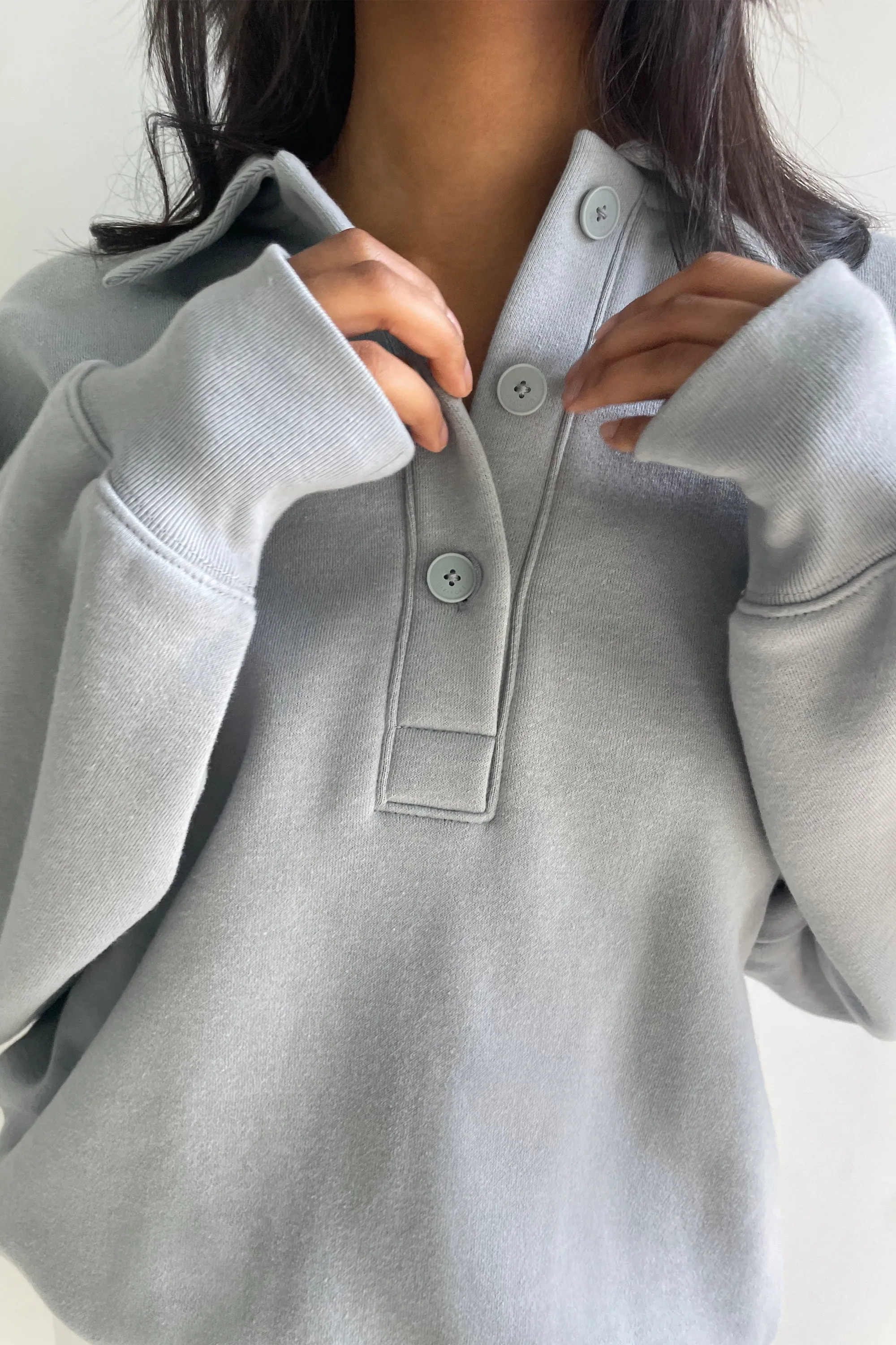 KNIT POLO TOP