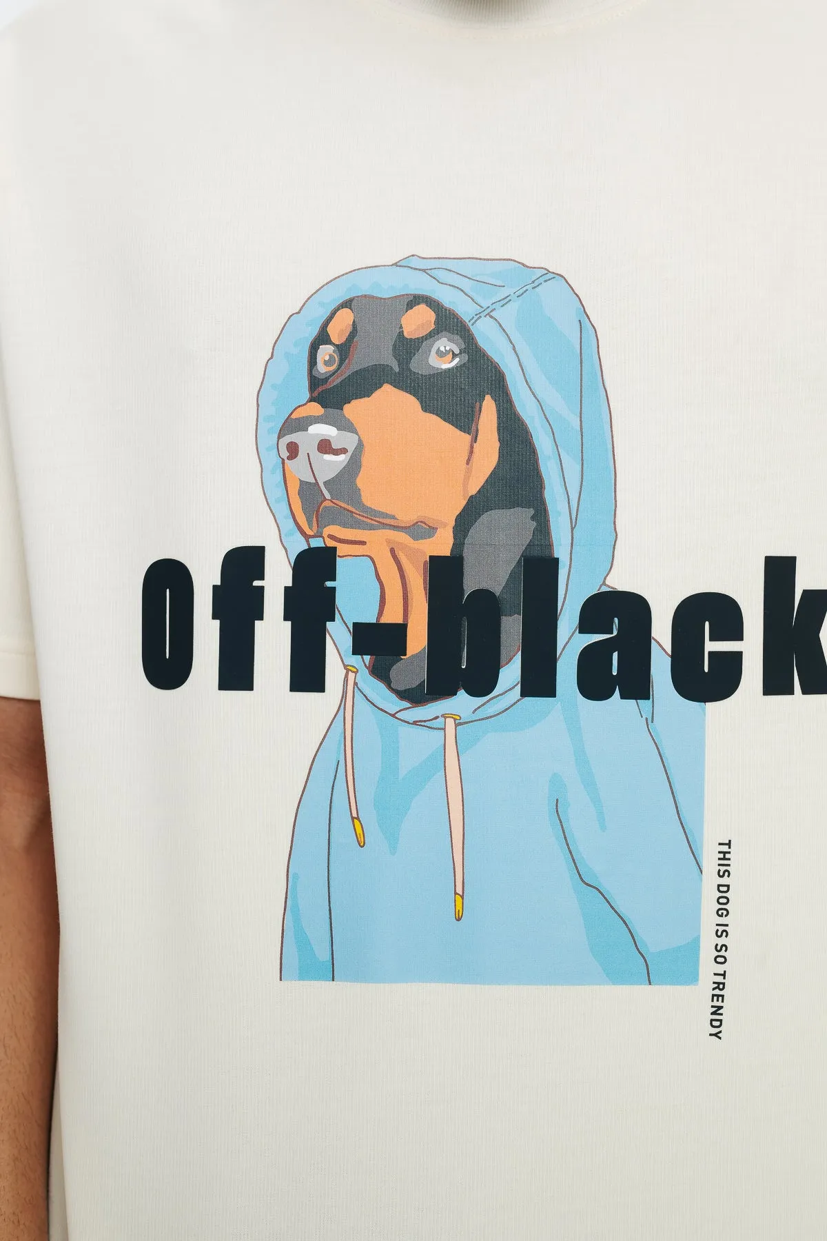 Men's Off-Black Print T-Shirt