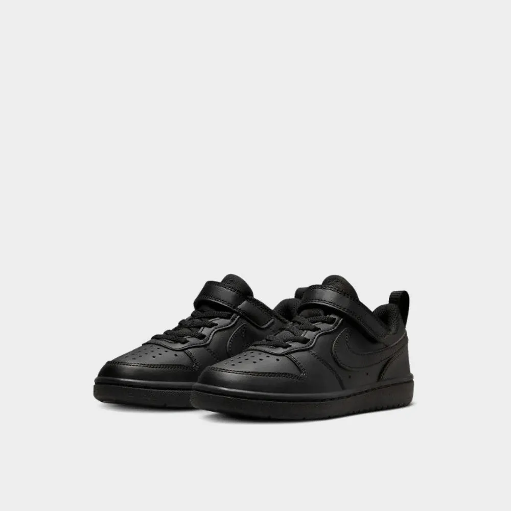 Nike Kids Court Borough Low Recraft Sneaker Black/black _ 183666 _ Black