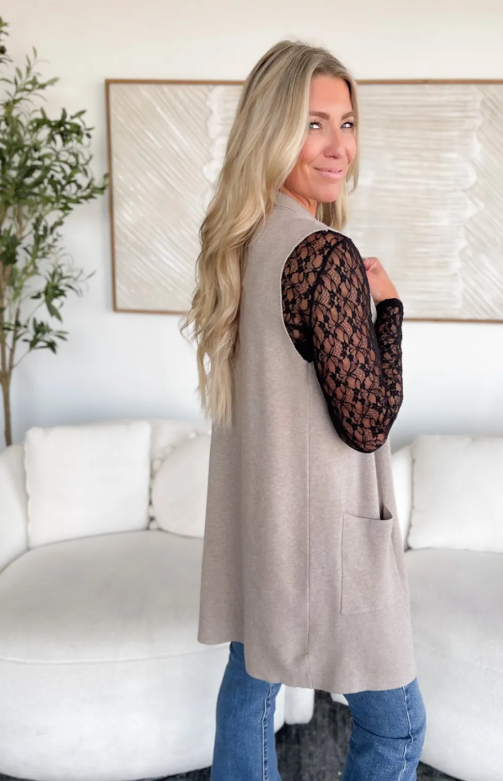 Rosalie Open Front Sweater Vest