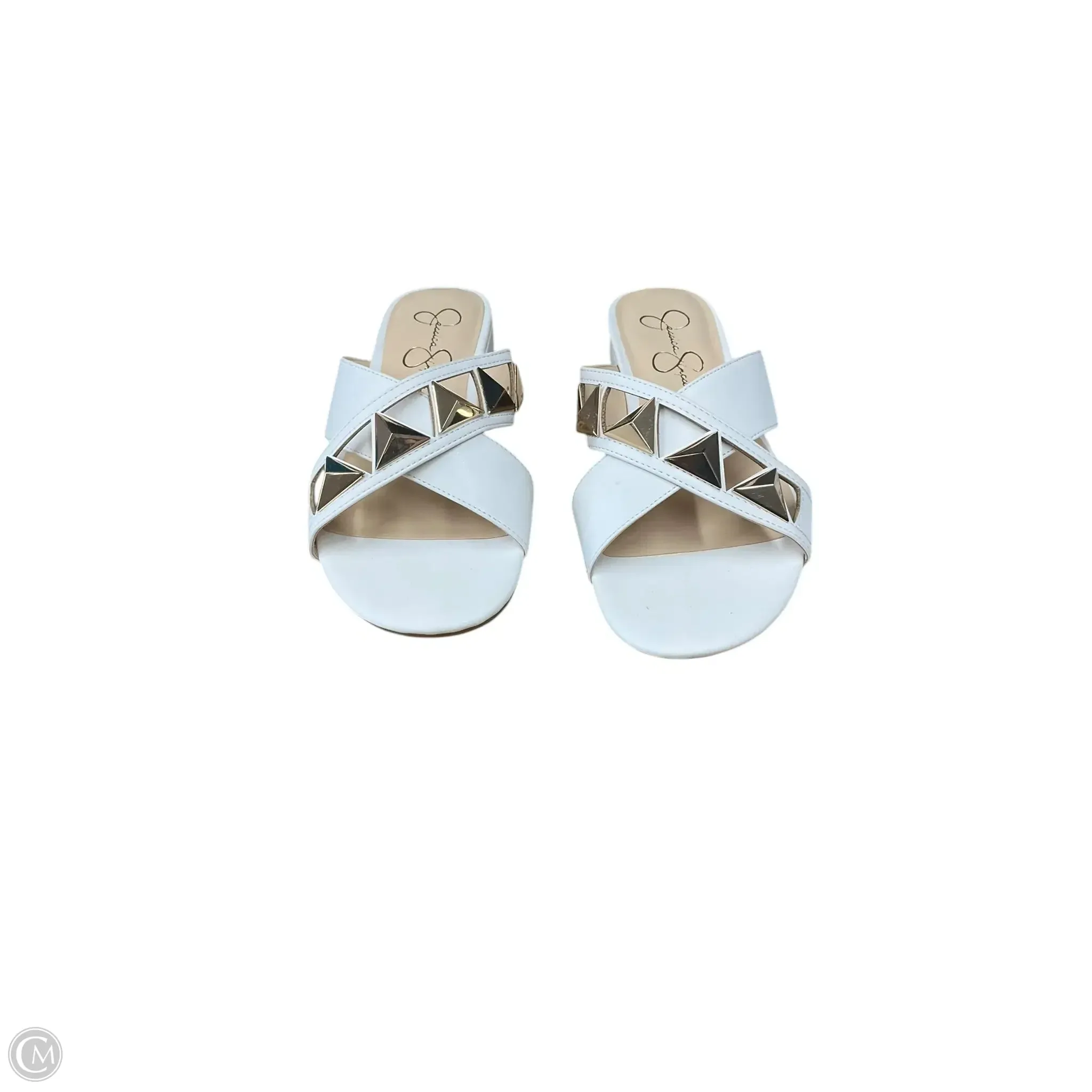 Sandals Flats By Jessica Simpson In White, Size: 7.5