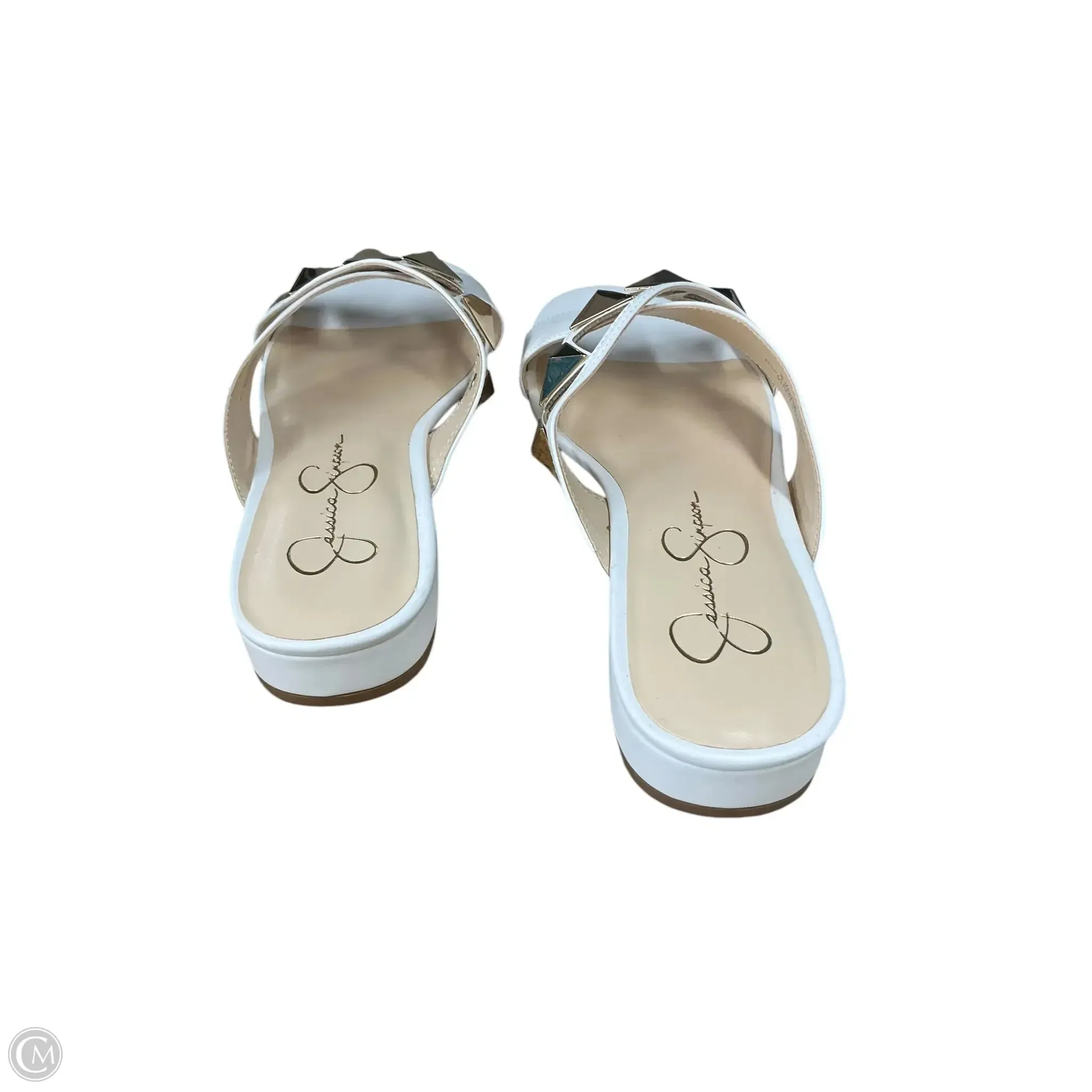 Sandals Flats By Jessica Simpson In White, Size: 7.5