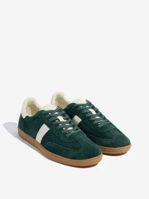 SOLEPLAY Green Faux-Suede Lace-Up Sneakers