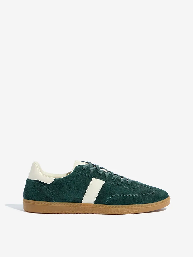 SOLEPLAY Green Faux-Suede Lace-Up Sneakers