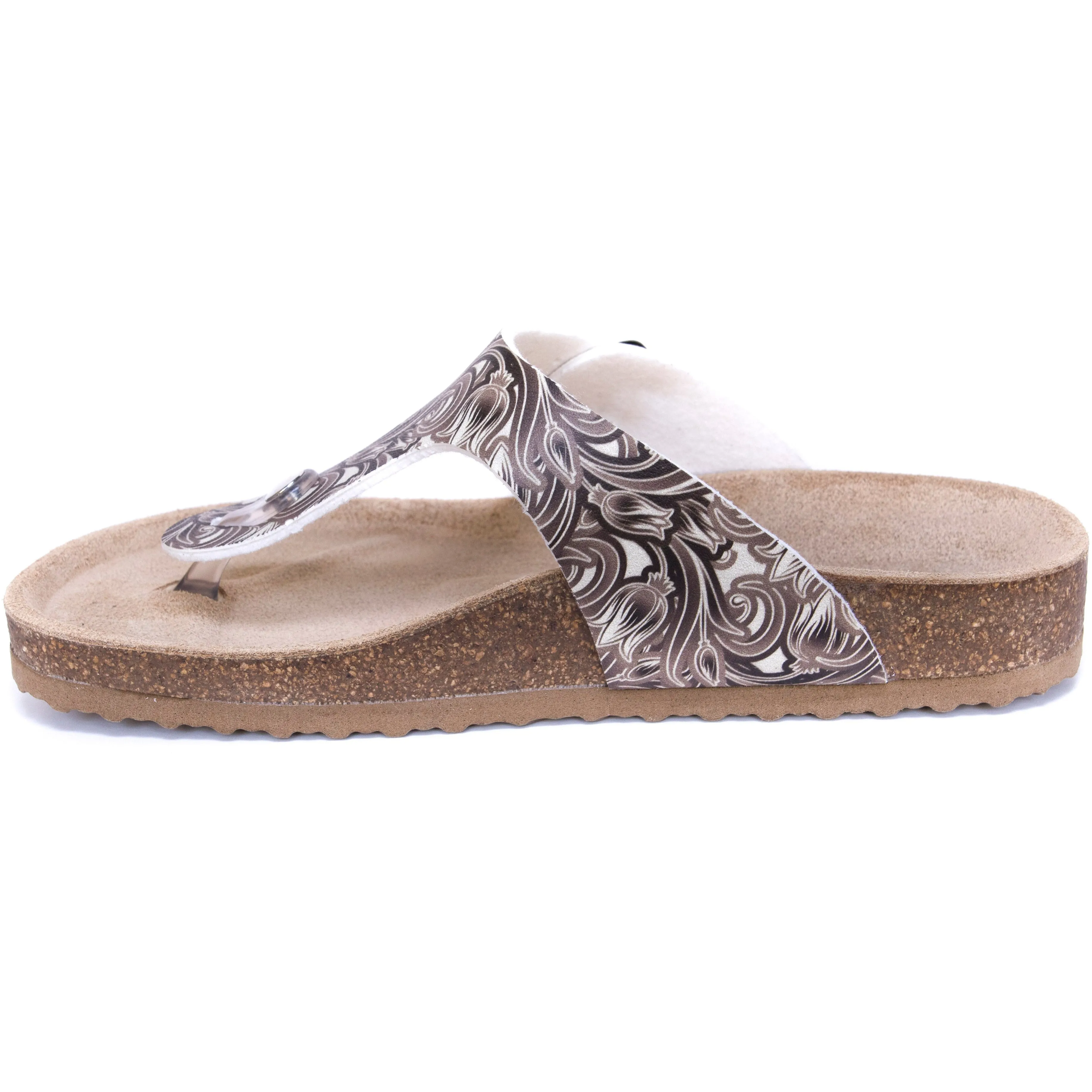 T96: colour 40 - white brown ladies orthotic sandals