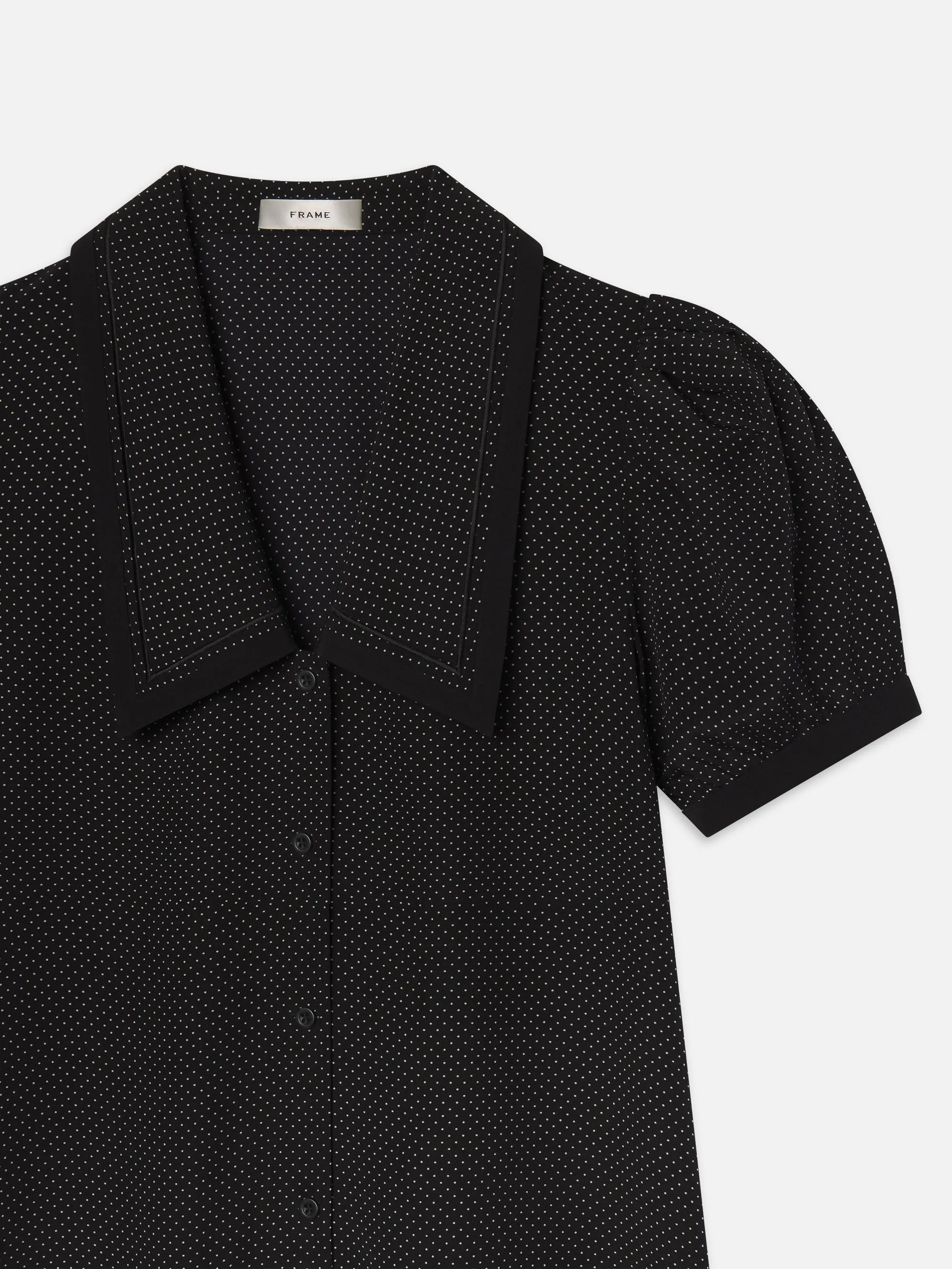 The Polka Dot Sailor Dress -- Black Multi