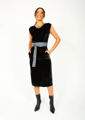 VELVET Kandace Dress in Navy