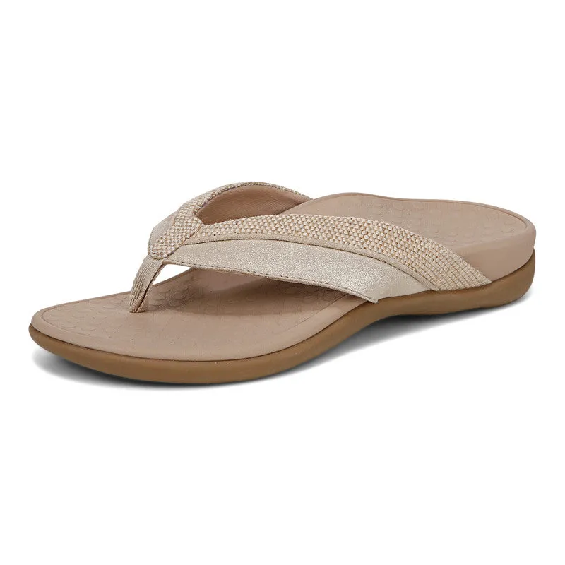 Vionic Shore Sandals - Natural Gold Leather