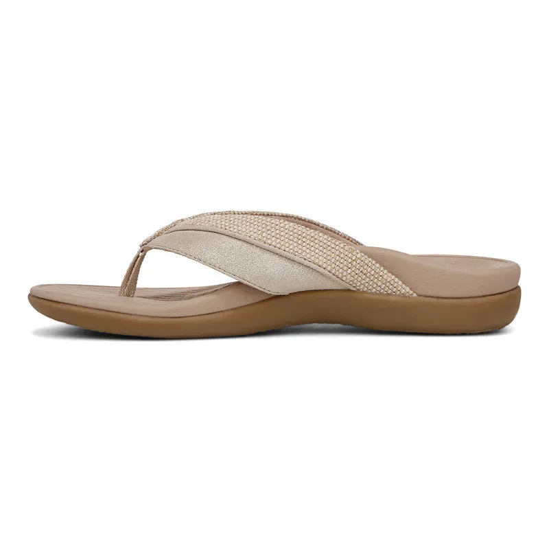 Vionic Shore Sandals - Natural Gold Leather