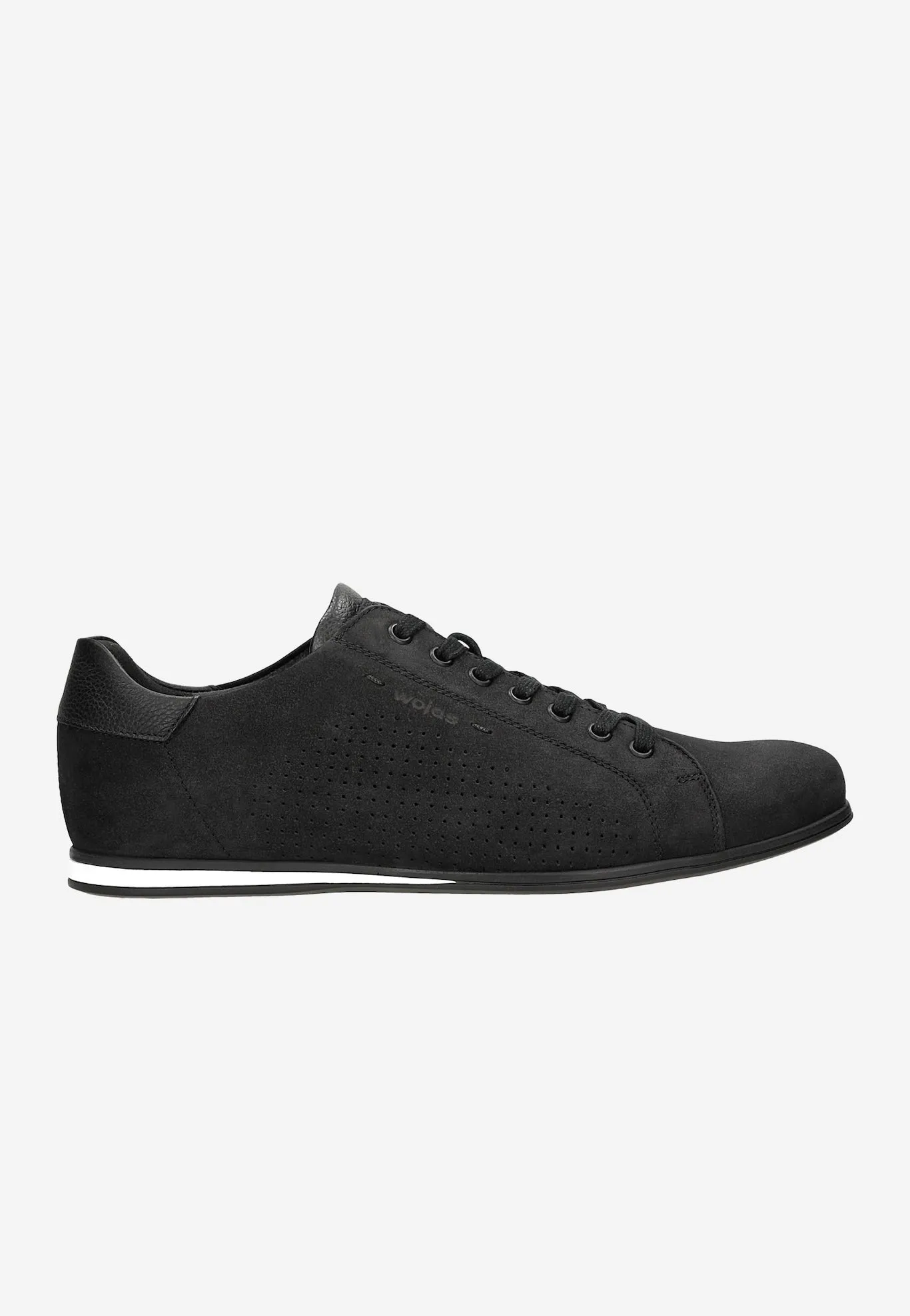 Wojas Men's Black Leather Sneakers | 1002671