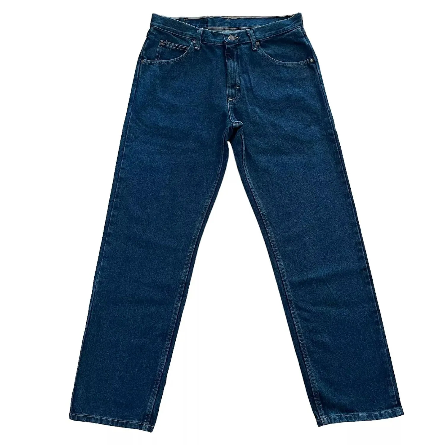 Wrangler Men's Five Star Premium Denim Relaxed Fit Straight Leg Jeans Dark Rinse 30x30