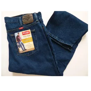 Wrangler Men's Five Star Premium Denim Relaxed Fit Straight Leg Jeans Dark Rinse 30x30